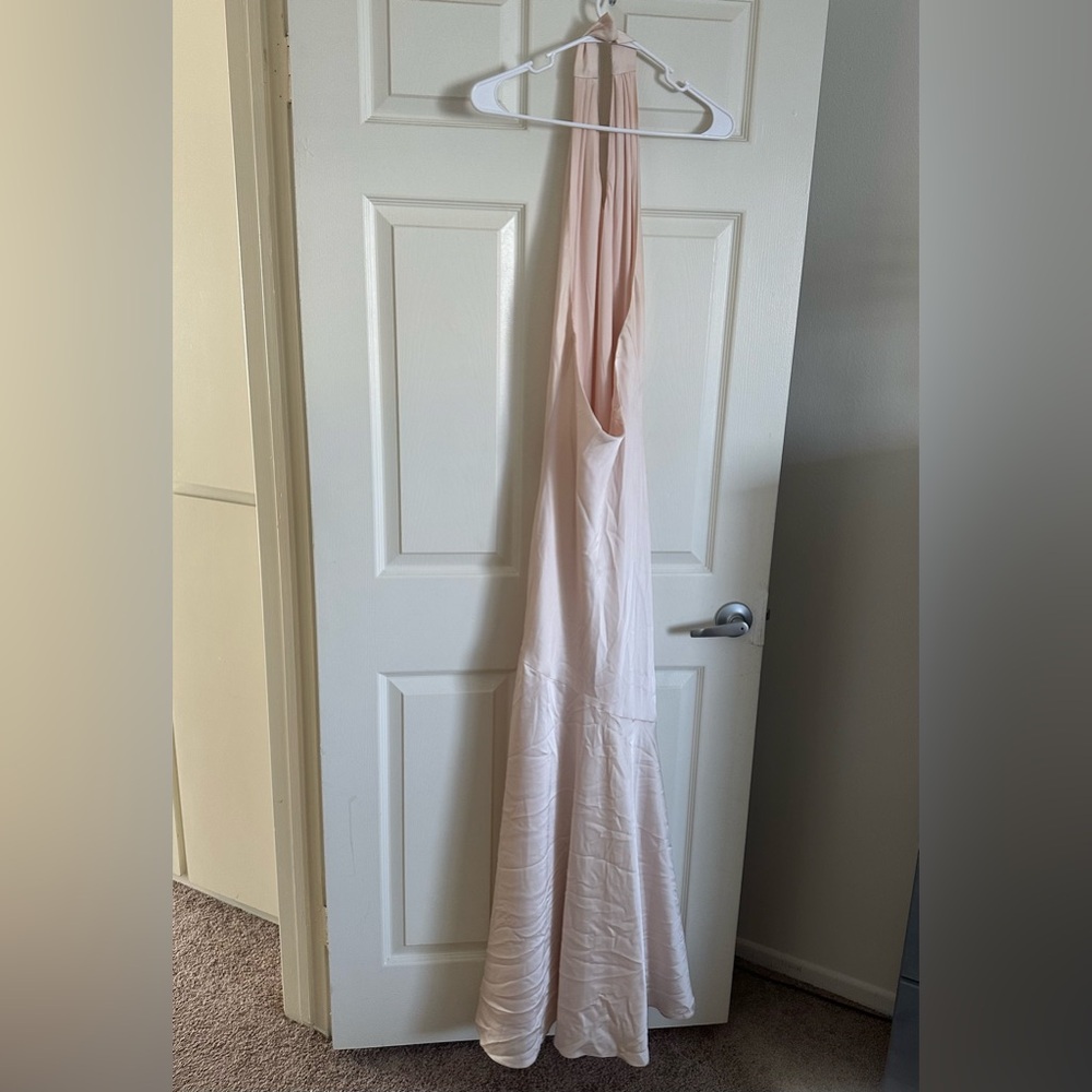 Birdy Grey Champagne Satin Bridesmaids Dress - Picture 4 of 6